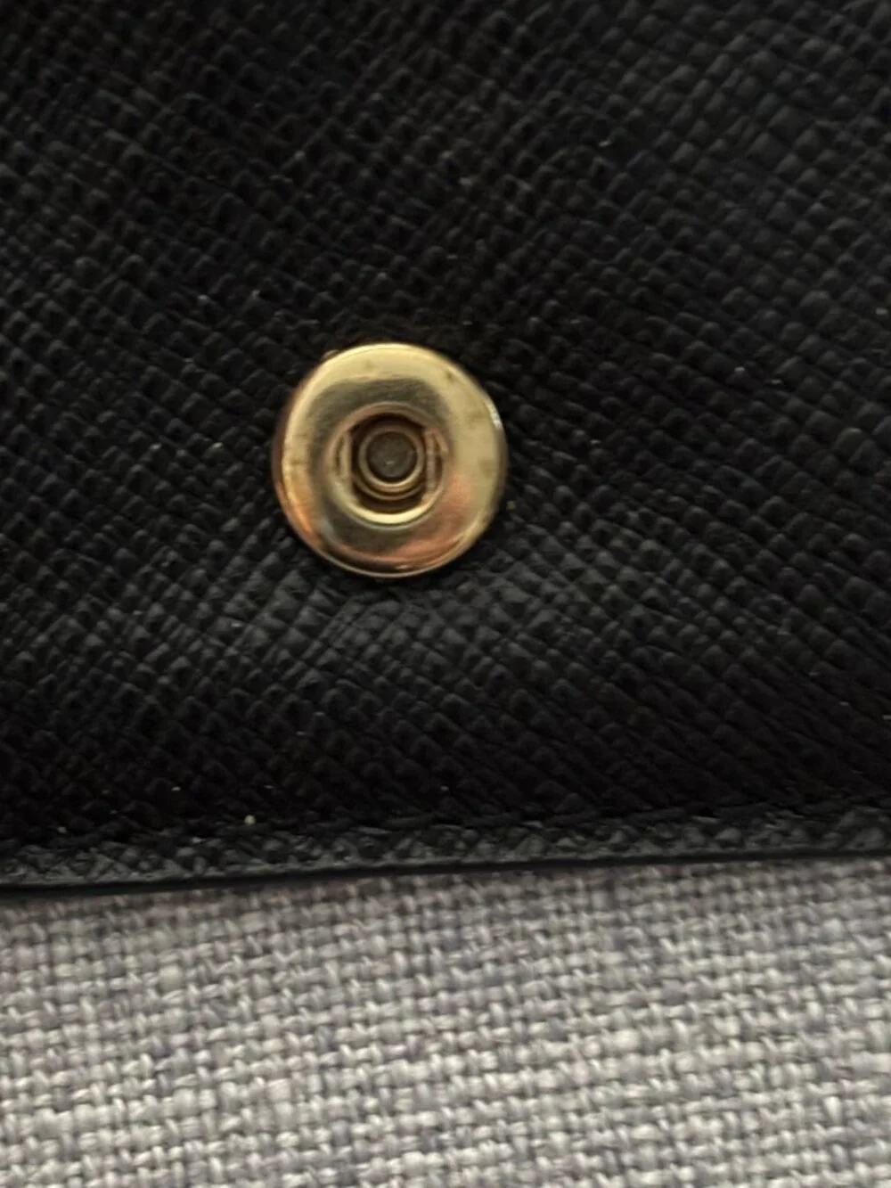 Michael Kors Saffiano Leather Mini Envelope Coin Pouch Keychain Wallet Black